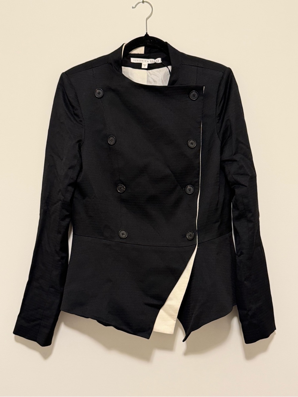 Veronica Beard NWOT Size 8 Black Double Breasted Wool Blend Blazer Designer